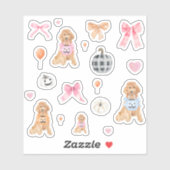 Sticker Cute Coquette Halloween Citrouilles (Feuille)