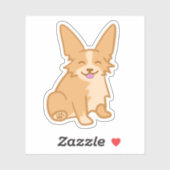 Sticker Cute Corgi (Feuille)