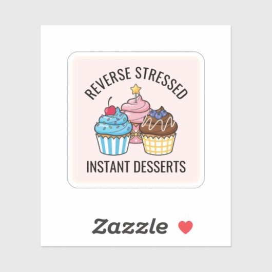 Sticker Cute Cupcake (Feuille)