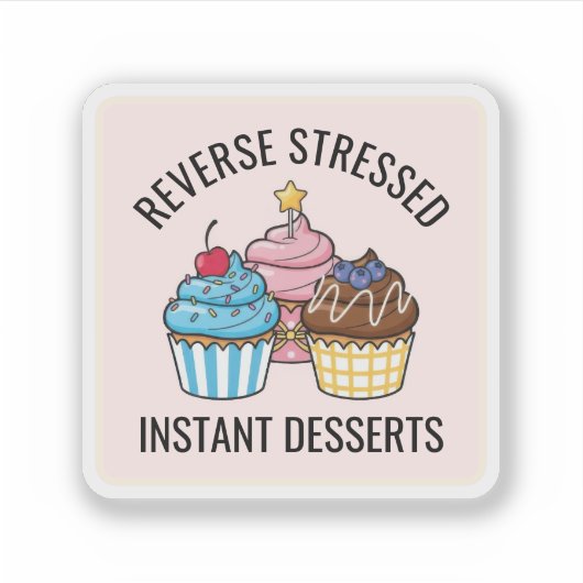 Sticker Cute Cupcake (Devant)