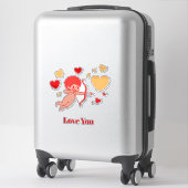 Sticker Cute Cupid With Bow And Arrow (Sur valise)