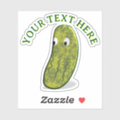 Sticker Cute Dill Pickle Kawaii Custom (Feuille)