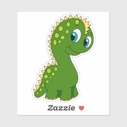 Sticker Cute Dinosaur (Feuille)