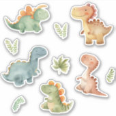 Sticker Cute Dinosaures (Devant)