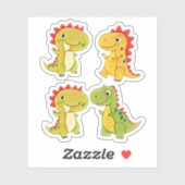 Sticker Cute Dinosaurs (Feuille)