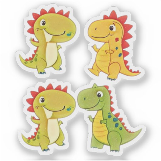 Sticker Cute Dinosaurs (Devant)