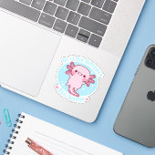 Sticker Cute Do I Love Axolotls Axo-lutely Funny Pun (Ordinateur portable avec iPhone)