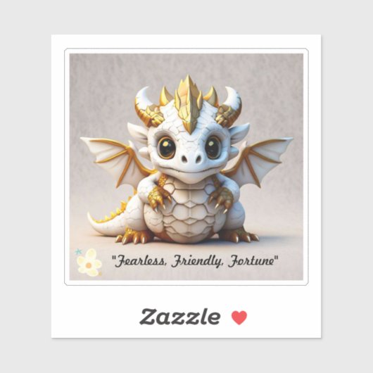 Sticker "Cute Dragon Skull" (Feuille)