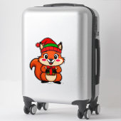 Sticker Cute écureuil en Casquette de vacances (Sur valise)