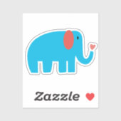 Sticker Cute Elephant (Feuille)