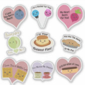 Sticker Cute et drôle Kawaii Puns de nourriture d'amour Ka (Devant)