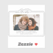 Sticker Cute et original Enregistrer la photo Date (Feuille)