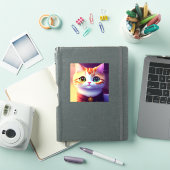 Sticker Cute fluffy cat (Couverture iPad)