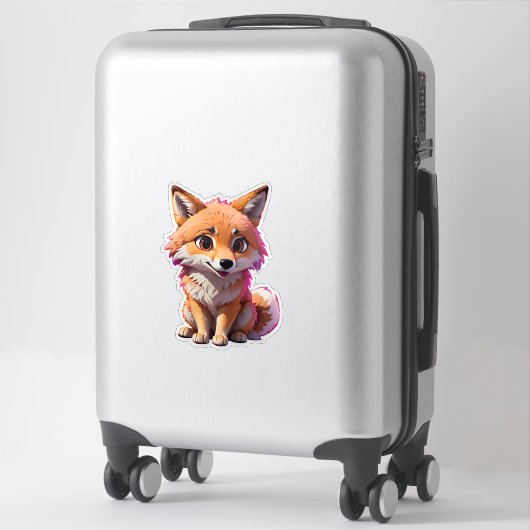 Sticker Cute Fox (Sur valise)