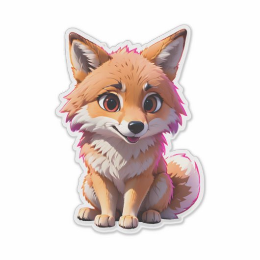 Sticker Cute Fox (Devant)