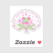 Sticker Cute Frog - Je suis complètement amoureux de toi (Feuille)