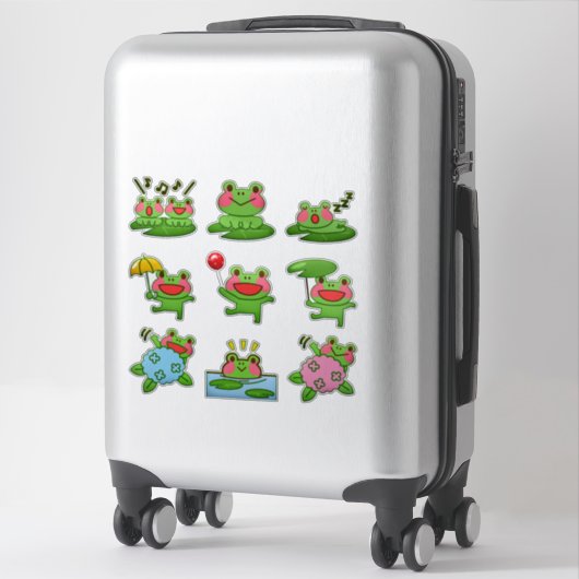 Sticker Cute Frogs (Sur valise)