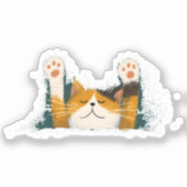 Sticker Cute Funny Cat Nap (Recto)