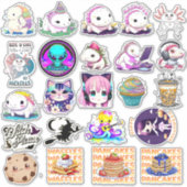 Sticker Cute Funny Crafting Axolotl, Kawaii (Devant)