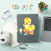 Sticker Cute Funny Joyeux Canard (Couverture iPad)