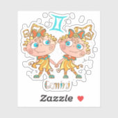 Sticker Cute Gemini Twins (Feuille)