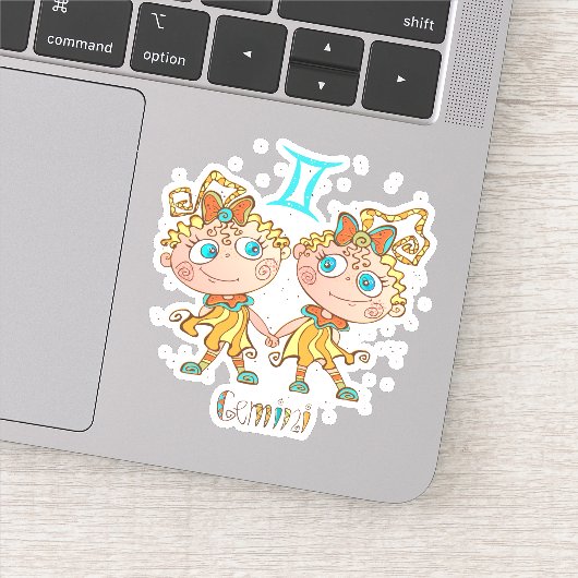 Sticker Cute Gemini Twins (Détail)