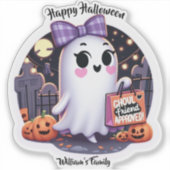 Sticker Cute Ghoul ami Approuvé Halloween (Devant)