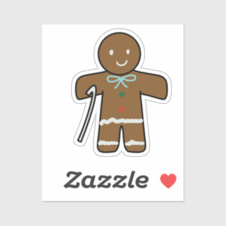 Sticker Cute Gingerbread for Book and Gift Custom Cut  