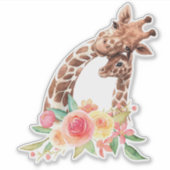 Sticker Cute Giraffe Aquarelle Maman & Bébé (Devant)