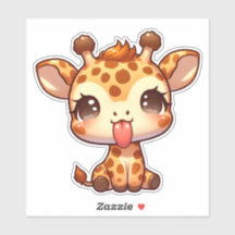 Cute Giraffe Sticking sa langue