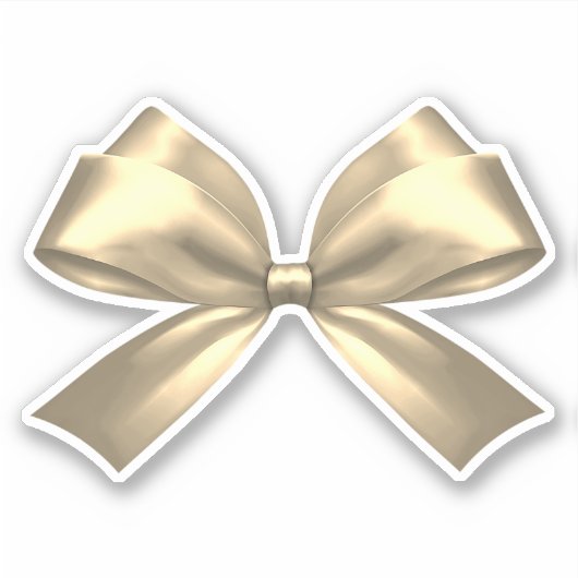 Sticker Cute Girl Gold Coquette Bow esthétique (Devant)