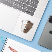 Sticker Cute Girl Mummy Coffin Halloween Design (Ordinateur portable avec iPhone)