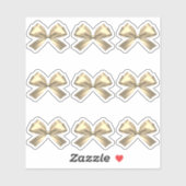 Sticker Cute Girl Or Satin Satin Bow esthétique (Feuille)