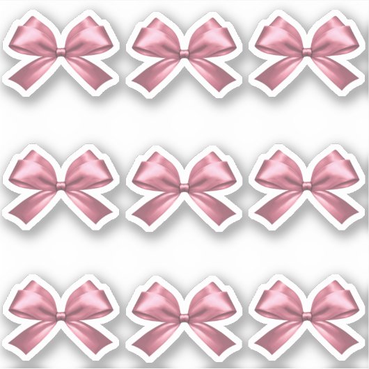 Sticker Cute Girl Rose Satin Aesthétique Bow (Devant)