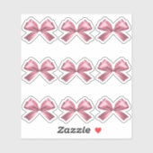 Sticker Cute Girl Rose Satin Aesthétique Bow (Feuille)