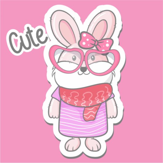 Sticker Cute Girly (Devant)