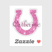 Sticker Cute Girly Coquette Parties scintillant rose Nom d (Feuille)