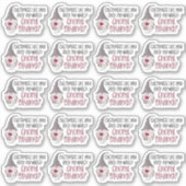 Sticker Cute Gnome Great Customers Merci drôle Pun (Devant)