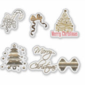 Sticker Cute Gold Christmas (Devant)