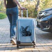Sticker Cute Gray Rabbit Among the Grass (Valise Insitu)