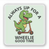 Sticker Cute Green Dinosaur (Devant)