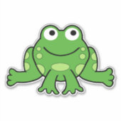 Sticker Cute grenouille caricaturale (Devant)