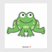 Sticker Cute grenouille caricaturale (Feuille)