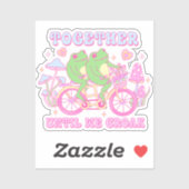 Sticker Cute Grenouille Couple - Ensemble Jusqu'À Ce Que N (Feuille)