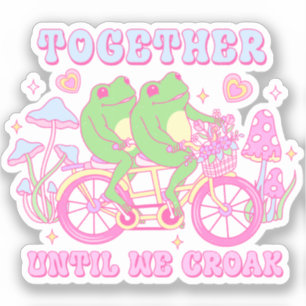 Sticker Cute Grenouille Couple - Ensemble Jusqu'À Ce Que N