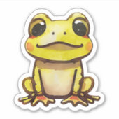 Sticker Cute grenouille jaune animal (Devant)