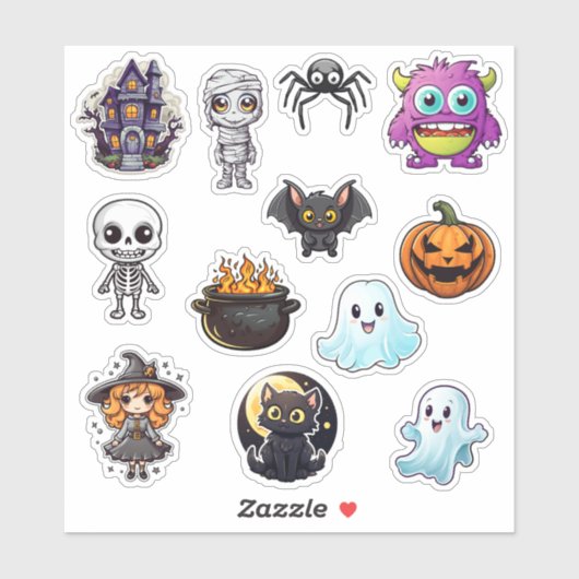 Sticker Cute Halloween (Feuille)