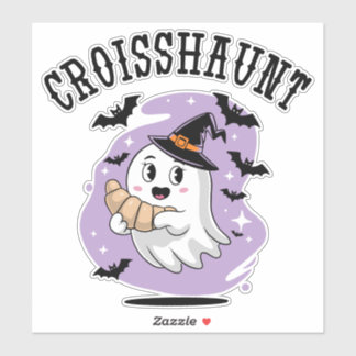 Sticker Cute Halloween Ghost Croissant Haunting