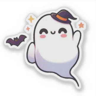 Sticker Cute Halloween Ghost - Kawaii Éffrayant