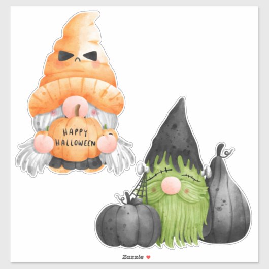 Sticker Cute Halloween Gnome (Feuille)